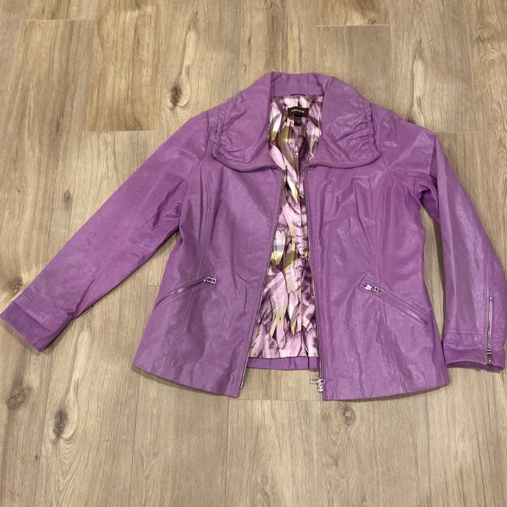 Danier Purple Leather Jacket